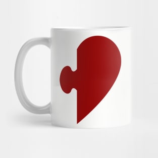 Heart Puzzle Piece T-Shirt Mug